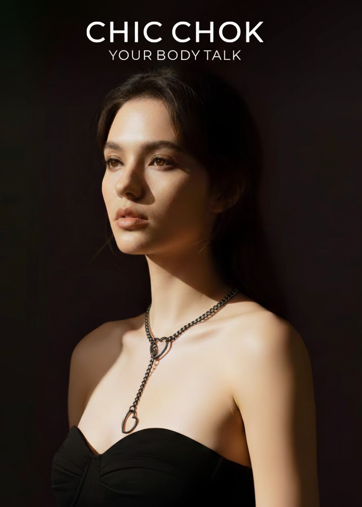 CHICCHOK [MeowChain] Heart O-ring Cuban chain necklace