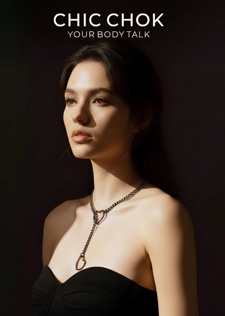 CHICCHOK [MeowChain] Heart O-ring Cuban chain necklace