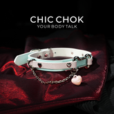 Cotton Candy Puppy - Pastel Blue & Pink Bone Choker