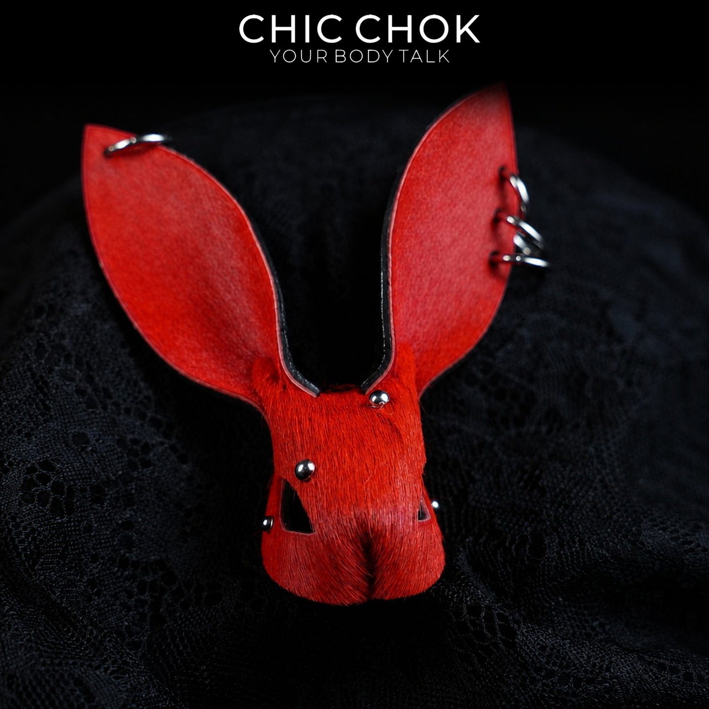 CHICCHOK Contract Bunny | Gothic Cross Leather Necklace | Punk Rock Bag Charm
