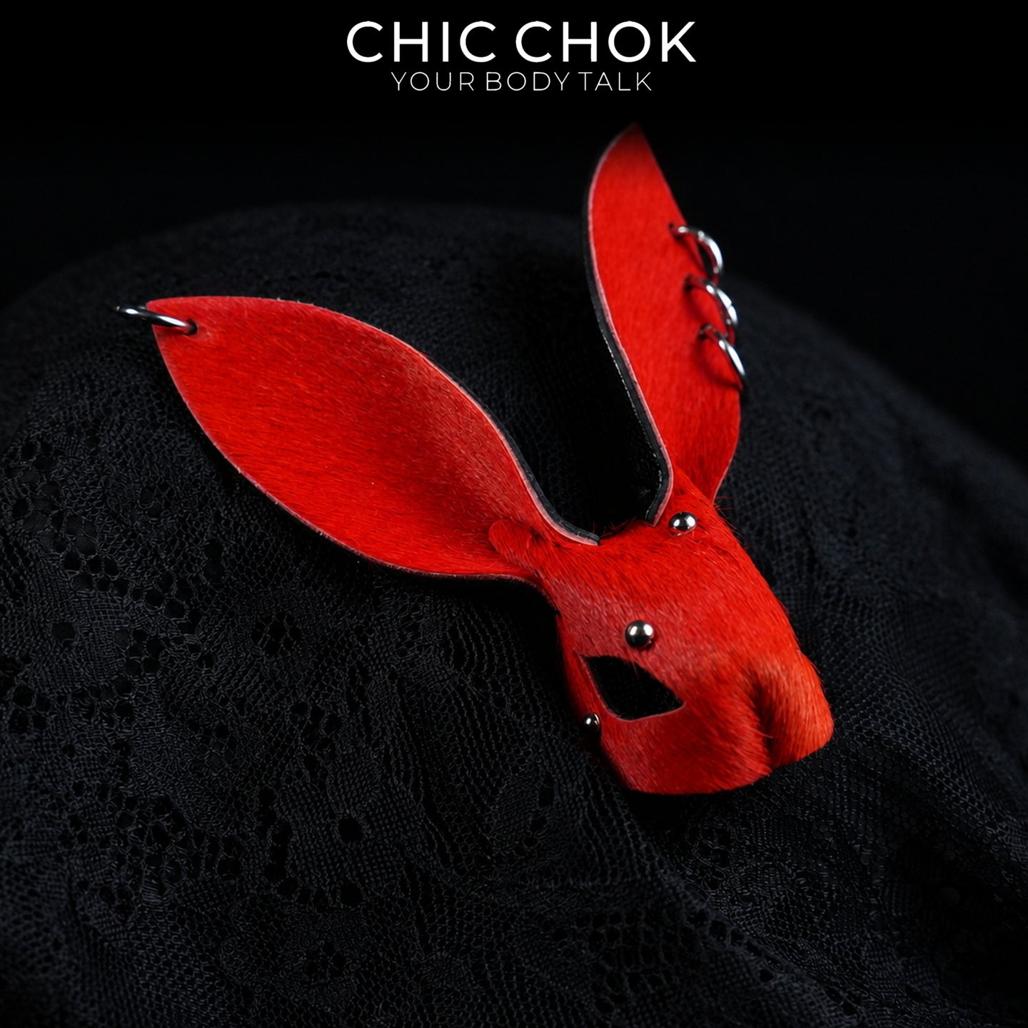 CHICCHOK Contract Bunny | Gothic Cross Leather Necklace | Punk Rock Bag Charm