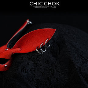 CHICCHOK Contract Bunny | Gothic Cross Leather Necklace | Punk Rock Bag Charm