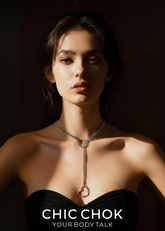 CHICCHOK [MeowChain] Heart O-ring Cuban chain necklace