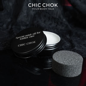 CHICCHOK Premium Mink Oil Leather Care Kit | Profesjonalny zestaw all-in-one do czyszczenia i polerowania gotyckiej biżuterii do ciała